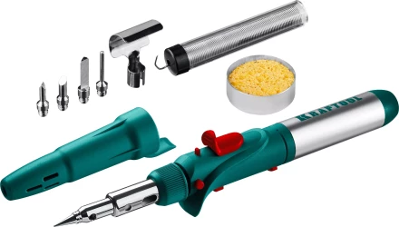 SolderGas 120K набор 10-в-1, газовый паяльник, горелка, фен, 30-120 Вт, пьезоподжиг, 1300°С 55503-H10 купить в Уфе