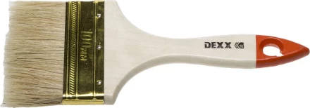 Кисть флейцевая DEXX, деревянная ручка, натуральная щетина, индивидуальная упаковка, 100мм 0100-100_z02 купить в Уфе