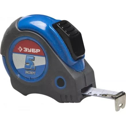 Рулетка ЗУБР &quot;ЭКСПЕРТ&quot;, двухкомпонентный корпус, автостоп, 5м/19мм 34057-05-19_z02 купить в Уфе
