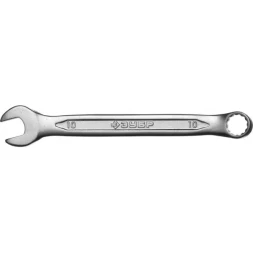 Ключ ЗУБР &quot;МАСТЕР&quot; гаечный комбинированный, Cr-V сталь, хромированный, 10мм 27087-10