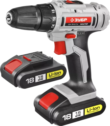 Дрель-шуруповерт 2 АКБ ДА-18-2-Ли КНМ1 серия МАСТЕР купить в Уфе