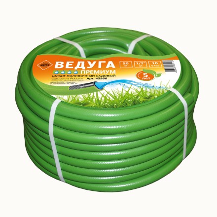 Шланг 1/2 х 50м ВЕДУГА Премиум зелёный 45966 купить в Уфе