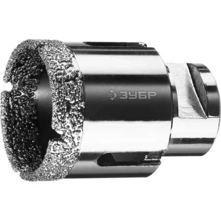 Алмазная коронка ЗУБР "ПРОФЕССИОНАЛ" универсальная для УШМ, сухое сверление, алмазы на вакуумной пайке,  посадка М14, d=44мм 29865-44 купить в Уфе