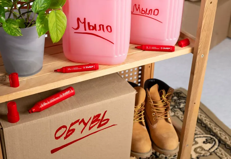 ЗУБР МП-300К красный, 2-5 мм, клиновидный перманентный маркер (06323-3) купить в Уфе