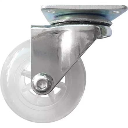 Колесо ПУ прозрачное поворотное d-50 мм, крепление платформенное Сибртех 68732 купить в Уфе