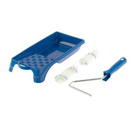 Малярный набор для работ с водными красками: кювета 150 мм х 290 мм и мини-валик 110 мм Сибртех 80456 купить в Уфе