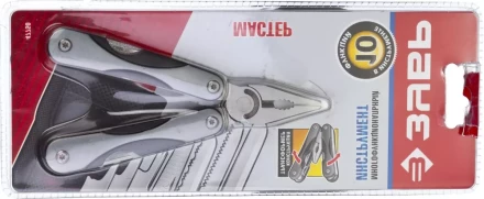 ЗУБР МАСТЕР мультитул 10 в 1 мини металлические ручки, нейлоновый чехол, 86 мм (47750) купить в Уфе