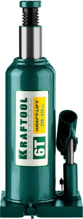 Домкрат гидравлический бутылочный &quot;Kraft-Lift&quot;, сварной, 6т, 220-435мм, KRAFTOOL 43462-6 43462-6_z01 купить в Уфе