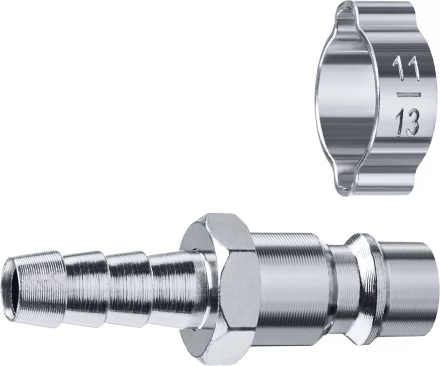 ЗУБР штуцер елочка, 8 мм - рапид штуцер, переходник с обжимным хомутом, Профессионал (64918-08) купить в Уфе