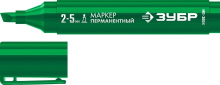 ЗУБР МП-300К зеленый, 2-5 мм, клиновидный перманентный маркер (06323-4) купить в Уфе