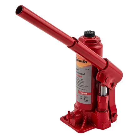 Домкрат гидравлический бутылочный, 4 т, h подъема 180–320 мм Sparta Compact 50339 купить в Уфе