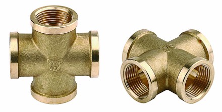 Крестовина GENERAL FITTINGS латунь, г/г/г/г, 1/2&quot; 51049-1/2 купить в Уфе
