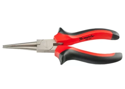 Круглогубцы NICKEL 160 мм никелированные двухкомпонентные рукоятки MATRIX 17355 купить в Уфе