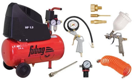 Компрессор безмасляный поршневой прямой привод Fubag House Master KIT + набор 5 предметов купить в Уфе