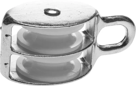 Блок ЗУБР двойной, оцинкованный, нейлоновый шкив, 9x40мм, 3 шт 4-304595-40 купить в Уфе