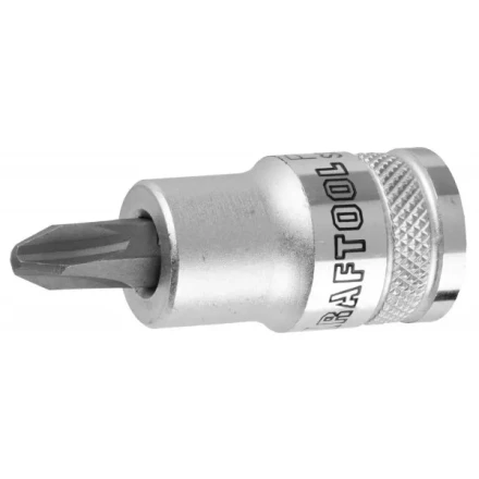 Торцовая бита-головка KRAFTOOL &quot;INDUSTRIE QUALITAT&quot;, материал S2, PHILLIPS, сатинированная, 1/2&quot;, PH4 27901-4_z01 купить в Уфе