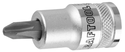 Торцовая бита-головка KRAFTOOL &quot;INDUSTRIE QUALITAT&quot;, материал S2, PHILLIPS, сатинированная, 1/2&quot;, PH4 27901-4_z01 купить в Уфе