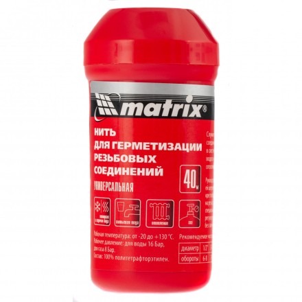 Нить для герметизации резьбовых соединений универсальная 150 м Matrix 88894 купить в Уфе