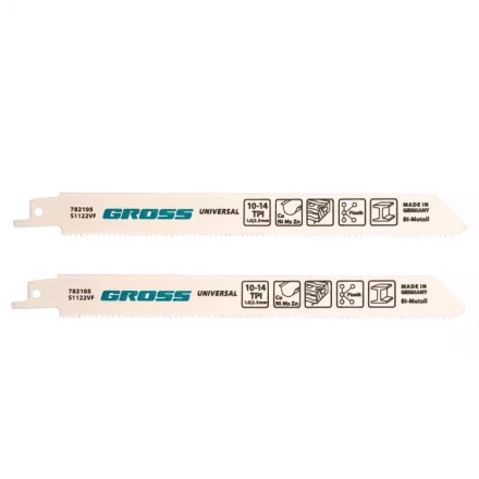 Полотна универсальные для сабельной пилы 4431VP - S1122VF 180 x 18-25 мм 2 шт Gross 782105 купить в Уфе