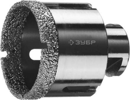 Алмазная коронка ЗУБР &quot;ПРОФЕССИОНАЛ&quot; универсальная для УШМ, сухое сверление, алмазы на вакуумной пайке,  посадка М14, d=54мм 29865-54 купить в Уфе