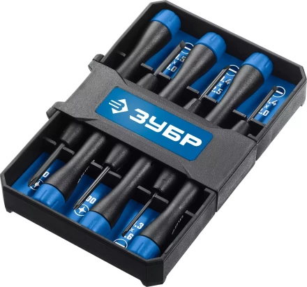 Набор отверток для точных работ TX-6 6 предметов ЗУБР(SL1.6 SL2 SL2.5 SL3 PH00 PH0) купить в Уфе