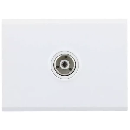 Розетка СВЕТОЗАР &quot;ЭФФЕКТ&quot; телевизионная, без вставки и рамки, цвет белый SV-54415-W купить в Уфе