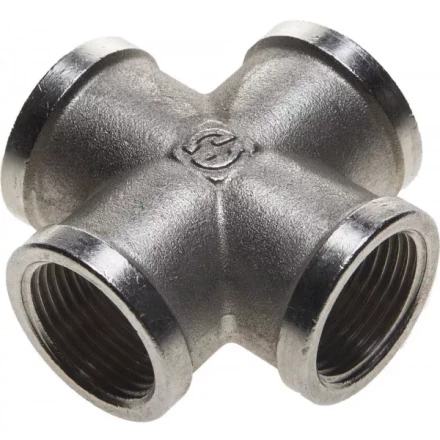 Крестовина GENERAL FITTINGS никелированная латунь, г/г/г/г, 3/4" 51048-3/4 купить в Уфе