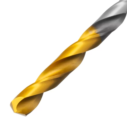 Сверло спиральное по металлу Denzel 5,5 х 139 мм, Р6М5, Golden Tip, удлиненное, 718255 купить в Уфе