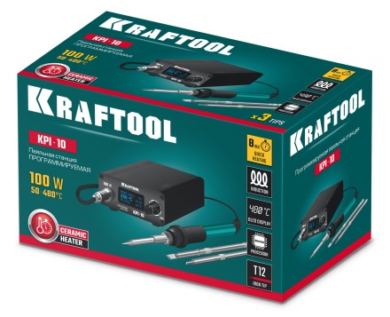 KRAFTOOL KPI-10 программируемая индукционная паяльная станция 50  480°C, 100 Вт 55343 купить в Уфе