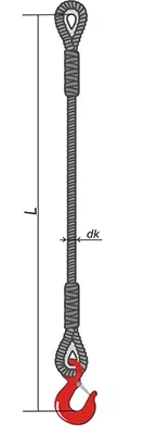 Строп ветвь канатная ВК-1 т L=3 м заплет купить в Уфе