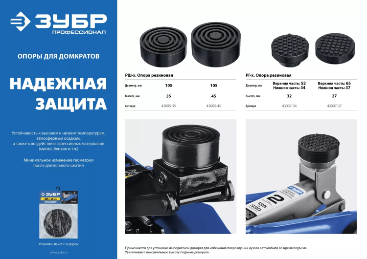 Опора резиновая для домкрата серия ПРОФЕССИОНАЛ купить в Уфе