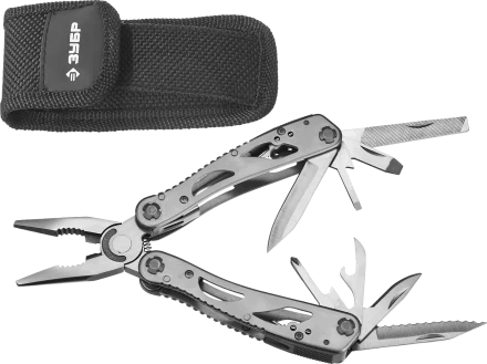 ЗУБР МАСТЕР мультитул 12 в 1 облегченные стальные ручки, нейлоновый чехол, 105 мм (47752) купить в Уфе