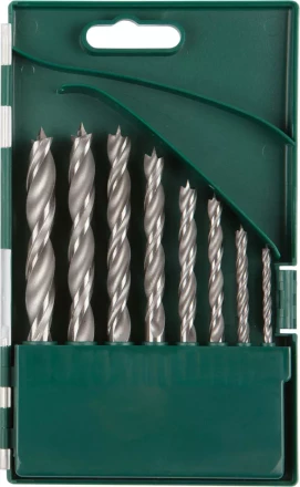 Набор сверл по дереву, KRAFTOOL 29400-H8, 8шт(3-10мм), двухленточных, спиральных 29400-H8 купить в Уфе