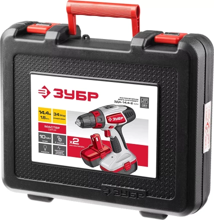 Дрель-шуруповерт 2 АКБ ЗДА-14.4-2 КИН серия МАСТЕР купить в Уфе