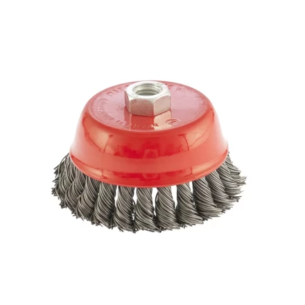 Щетка для УШМ 100 мм М14 &quot;чашка&quot; крученая проволока 0,8 мм MTX 74623 купить в Уфе