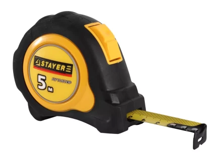 Рулетка STAYER &quot;MASTER&quot; &quot;OMEGA&quot; автостоп, обрезиненный корпус, 5мх19мм 3402-05-19_z01 купить в Уфе