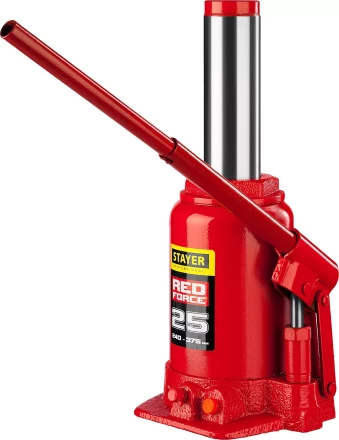 Домкрат гидравлический бутылочный &quot;RED FORCE&quot;, 25т, 240-375 мм, STAYER 43160-25 43160-25_z01 купить в Уфе
