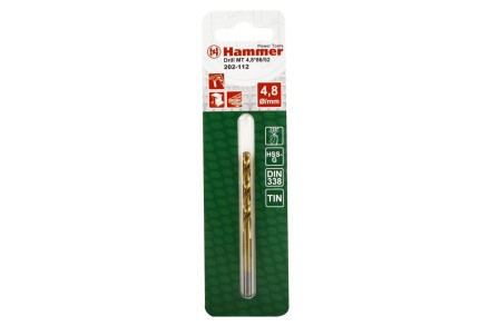 Сверло по металлу HAMMER Ф4.8х86мм (DR MT 4,8мм*86/52мм) купить в Уфе