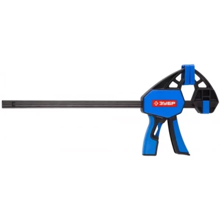 Струбцина ЗУБР&quot;ПРОФЕССИОНАЛ&quot;ручная пистолетная, корпус нейлон,армир фиберглассом,двухкомп ручки,метал рейка,300/335мм,150кгс 32243-30 купить в Уфе