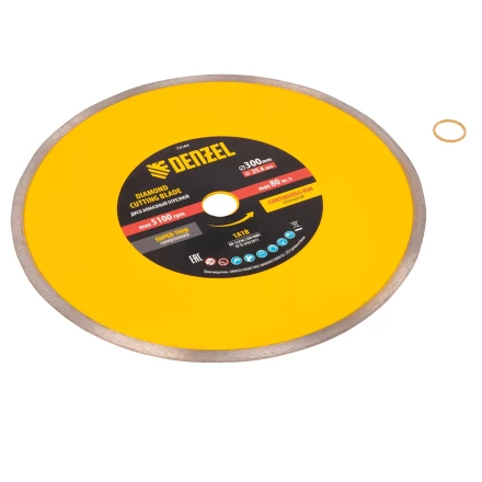 Диск алмазный сплошной, супертонкий, 300 х 25,4 мм, горячее прессование, мокрое резание// Denzel 73164 купить в Уфе