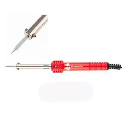 Паяльник MATRIX 30W (220В) пластиковая рукоятка медный наконечник с защитным покрытием 913003 купить в Уфе