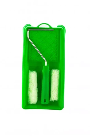 Малярный набор для работ по дереву: кювета 150 мм х 290 мм и мини-валик 110 мм Сибртех 80454 купить в Уфе