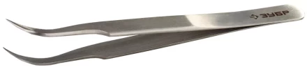 Пинцет ЗУБР д/электроники и точной механики, нерж. сталь, антимагнит, изогнутый, заостренные губки, 110мм 22211-3-110 купить в Уфе