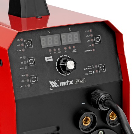 Аппарат инвертор. полуавтомат. cварки MTX MIG-220S 94304, 220A, ПВ 60%, катушка 5 кг купить в Уфе