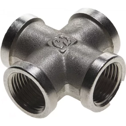 Крестовина GENERAL FITTINGS никелированная латунь, г/г/г/г, 1/2&quot; 51048-1/2 купить в Уфе