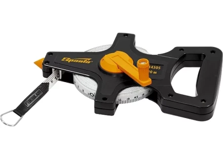 Рулетка геодезическая 50 м х 10 мм SPARTA лента ПВХ с открытым корпусом 314405 купить в Уфе