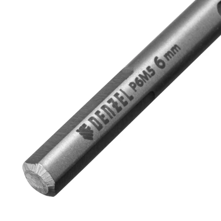 Сверло спиральное по металлу Denzel 6 х 139 мм, Р6М5, Golden Tip, удлиненное, 718256 купить в Уфе