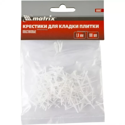 Крестики 1 мм для кладки плитки 100 штук MATRIX артикул 88082 купить в Уфе