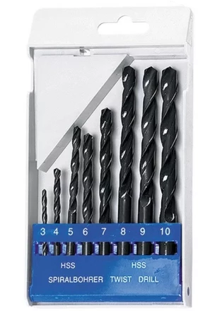 Набор сверл по металлу 3-10 мм (через 1 мм) HSS 8шт цилиндрический хвостовик SPARTA 723205 купить в Уфе