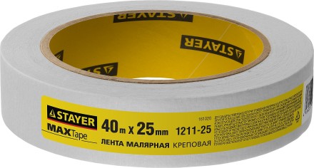 Малярная лента STAYER &quot;MASTER&quot;, креповая, 25мм х 40м 1211-25 купить в Уфе
